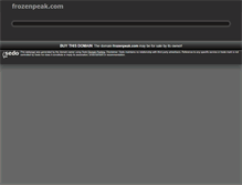 Tablet Screenshot of frozenpeak.com